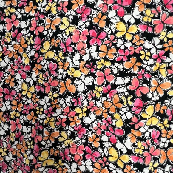 Talbots Stretch Blouse Womens 3XL Multicolor Butterfly Button 3/4 Sleeve Top - Picture 2 of 14